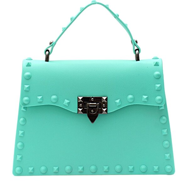 DASTI Studded Jelly Crossbody Bag Mint Green – Mini & Medium Sizes - Picture 8 of 11